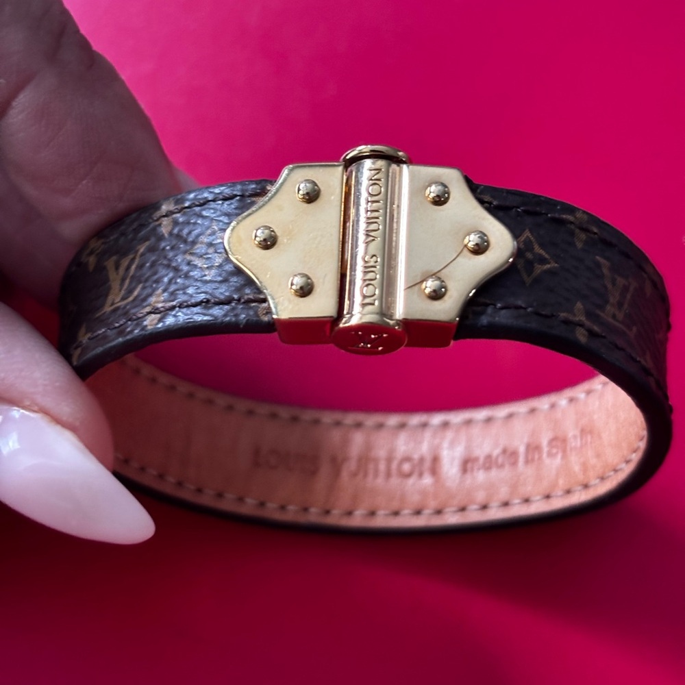 Louis Vuitton Monogram Belt with Gold Buckle